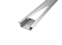Alu Profil T-seicht breit weiss inkl. Abdeckung matt 2000mm